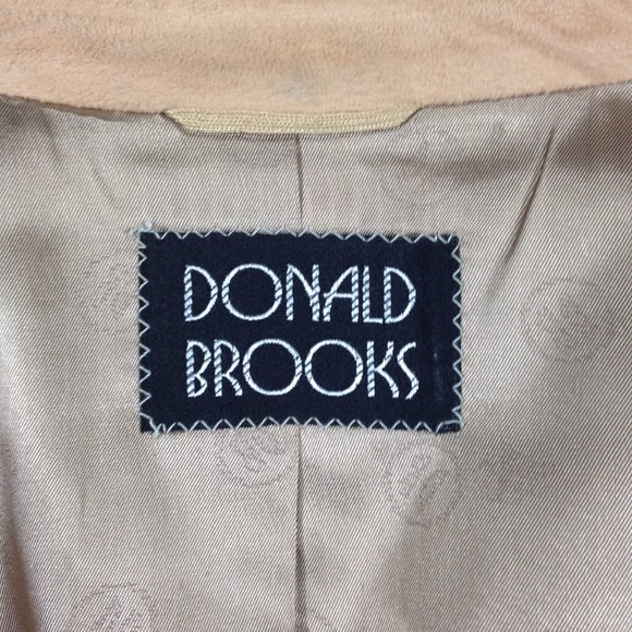 Donald Brooks Vintage Men’s 46L Tan Sports Coat 2 Button Antelon Suede Blazer - Picture 9 of 9